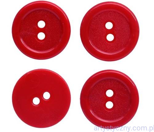 Guziki Guziczki 11mm - Czerwone - 60 sztuk