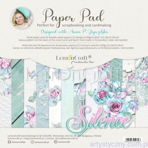 LEM-SILEN09 Zestaw papierów do scrapbookingu Lemoncraft 15x15cm Silence - 24ark