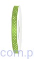Tasiemka Wstążka Satynowa 6mm - Młoda Zieleń w Kropki - 3 metry