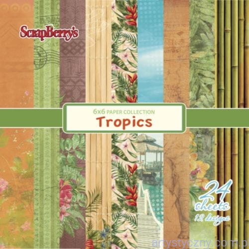 Papiery ScrapBerry's - Tropics, 24 ark 15х15 сm