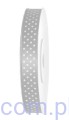 Tasiemka Wstążka Satynowa 12mm - Srebrna w Kropki - 3 metry