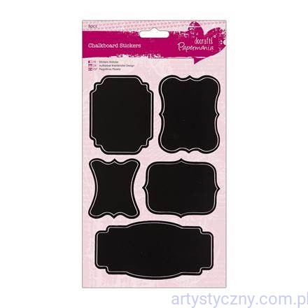 Papermania Chalkboard Stickers - Tabliczki Kredowe - 5 sztuk