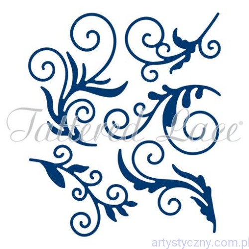 Wykrojniki Tattered Lace - Delicate Flourish - Ozdobniki D845