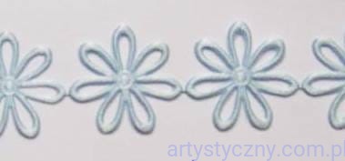 Aplikacje Duże Ażurki 2,5cm Kwiatki Ażurowe 30 szt BŁĘKITNE