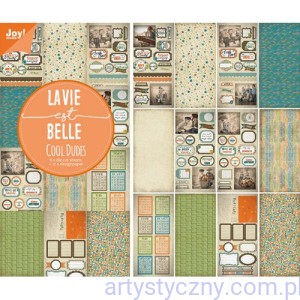 Zestaw papierów do scrapbookingu Joy - La vie Belle - Cool Dudes - 15x30cm 