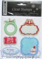 Stemple Akrylowe Dovecraft ~ Christmas Tags - Świąteczne Ramki 5 szt