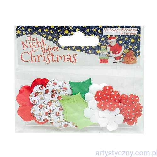 The Night Before  Christmas Paper Blossoms -  Płatki Listki 30szt