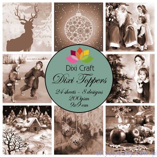 Papiery Dixi Toppers 9x9cm, 24ark Święta ET0212