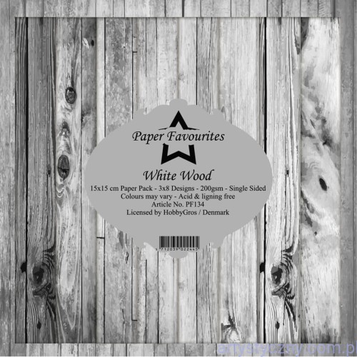 Papiery Dixi Craft 15x15cm White Wood PF134