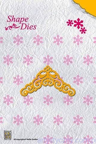 Wykrojniki Nellie 2szt  - Ozdobny Świąteczny Narożnik SD019