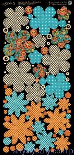 Scrapki Kwiatki - Steampunk Spells Collection - Die Cut Flowers by Graphic45 - 2 arkusze