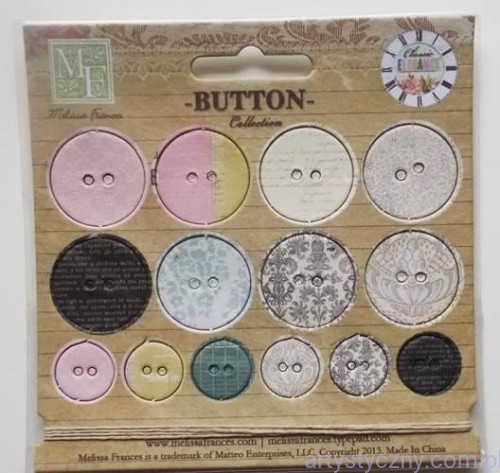 Tekturowe Guziki - Classic Elegance Chipboard Buttons