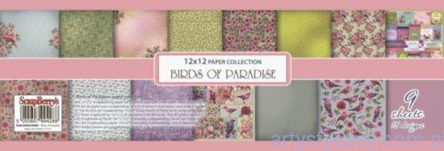 Zestaw papierów do scrapbookingu ScrapBerrys - Birds of Paradise - 30x30сm