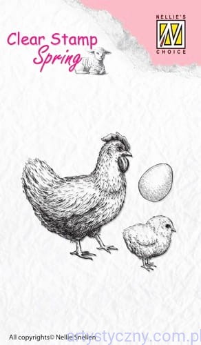 Stemple Akrylowe Nellie - Kura Kurczaczek Jajko SPCS004