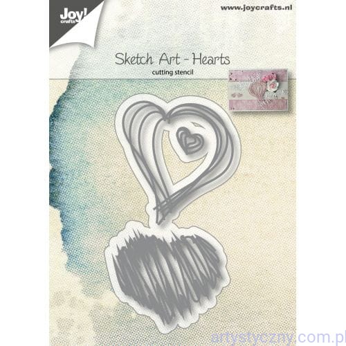 Wykrojniki Joy! Crafts 3szt Sketch Art Hearts - Serca 6002/1136