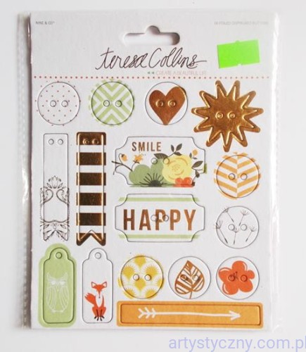 Tekturowe Guziki - Nine &amp; Co. Collection - Decorative Buttons
