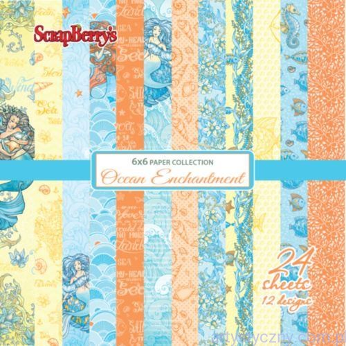 Papiery Ozdobne ScrapBerry's - Ocean Enchantment, 24 ark 15х15 сm