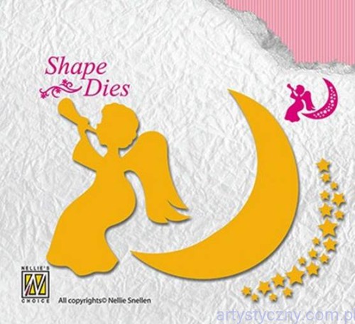 Wykrojniki Nellie's Choice - Aniołek Księżyc Gwiazdki SD135