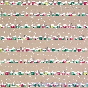 Papier do Scrapbookingu, Domki, Miasteczko, 30x30сm