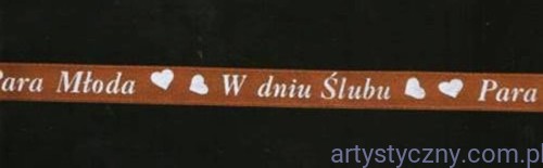 Tasiemka Satynowa 12mm BRĄZOWA - W Dniu Ślubu - 6 metrów