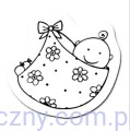 Stempel Akrylowy ~ Niemowlę w nosidełku