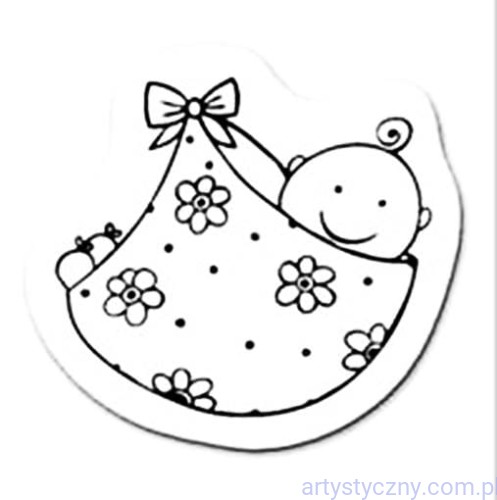 Stempel Akrylowy ~ Niemowlę w nosidełku