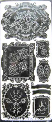 Naklejki CZARNE Ramki Ptaszki dużo motywów