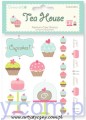 Stemple Akrylowe ~ Tea House, Cupcakes - Babeczki Ciastka Tort 8 szt