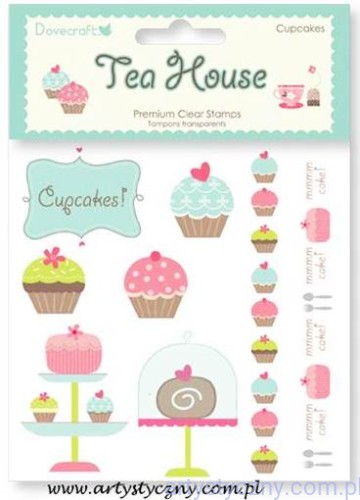 Stemple Akrylowe ~ Tea House, Cupcakes - Babeczki Ciastka Tort 8 szt