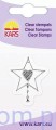 Stempel Akrylowy, Star with Heart - Gwiazdka i Serce 1038