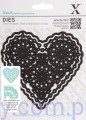 Wykrojnik Xcut - Vintage Dies - Filigree Heart - Koronkowe Serce