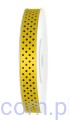 Tasiemka Wstążka Satynowa 12mm - Żółta w Kropki - 3 metry