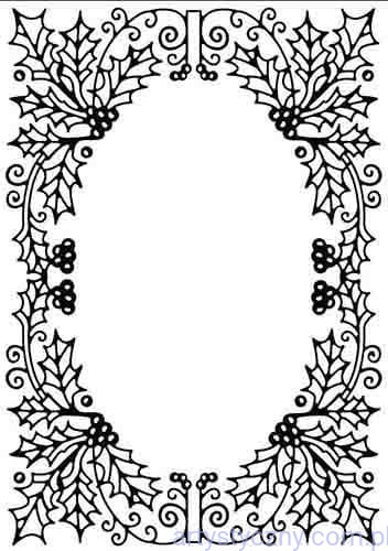 Folder Nellie - Holly Oval Frame - Ramka Ostrokrzew - HSFC010