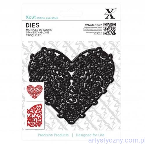 Wykrojnik Xcut - Floral Filigree Heart - Kwiatowe Serce  XCU 503229