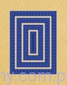 Wykrojniki - Cross-Stitch Rectangle - Prostokątne Ramki 4 szt