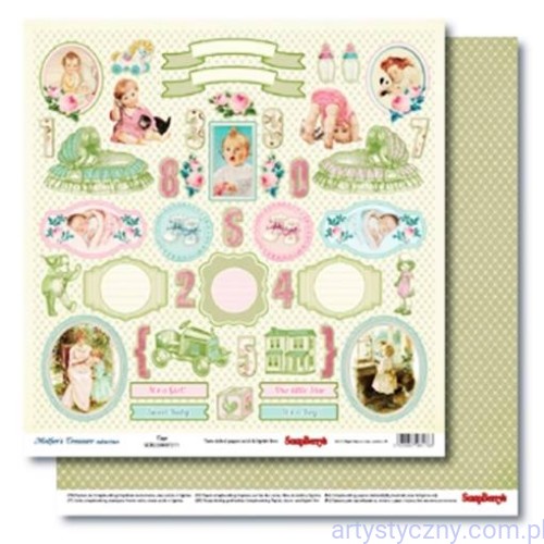 Papier do Scrapbookingu, Mother's Treasure, Tags, 30x30сm