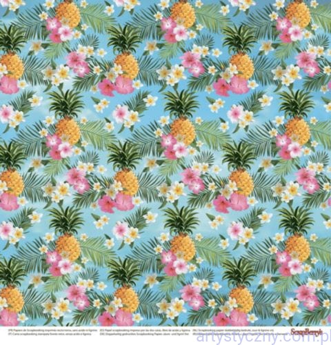 Papier do Scrapbookingu, Tropics Pineapple, 30x30сm