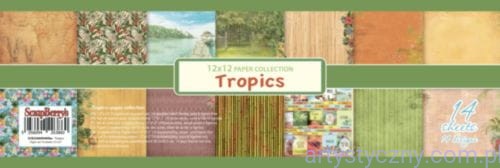 Zestaw papierów do scrapbookingu Orientalne TROPICS  -7ark - 30x30cm