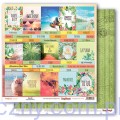 Zestaw papierów do scrapbookingu Orientalne TROPICS  -7ark - 30x30cm