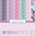 Zestaw papierów do scrapbookingu - 12ark - Elegantly Festive - 30x30сm