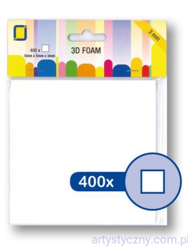 Kostki JEJE  Kostka dystansowa 3D 3mm, 5x5mm, 400 sztuk