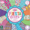 Zestaw Papierów Brokat FIESTA FEVER 30x30cm 16ark