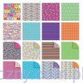 Zestaw Papierów Brokat FIESTA FEVER 30x30cm 16ark