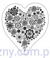Stempel Akrylowy, Heart of Flowers, Kwiatowe Serce 1071