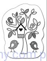 Stempel Akrylowy CartUs ~ Fantasy Tree with Birds - Fantazyjne Drzewko i Ptaszki - 2051