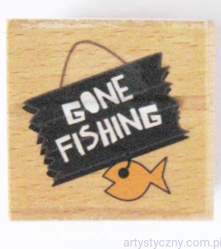 Stempel Ozdobny Smirk ~ Gone Fishing