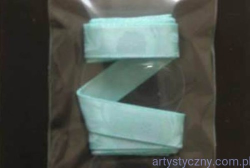 Tasiemka Wstążka Satynowa - Miętowa  w Kwiatki 8