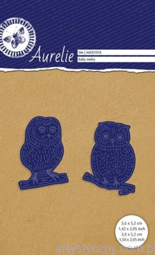 Wykrojniki Aurelie Baby Owls - Sowy Sówki 2 szt
