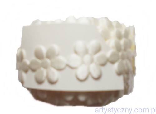 Aplikacje Satynowe Nagietki Kwiatki 50 szt Kremowe