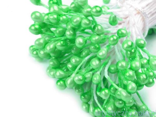 Zielone Pręciki do Kwiatów Płatków - 150 sztuk